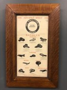 1906 Pope Manufacturing Saddles Oak Framed Poster Bicycle Seats 22 1/2” X 14 1/2 Review