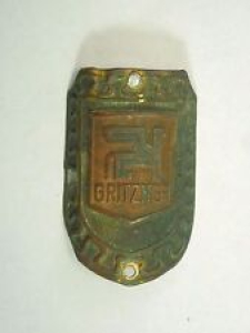 Vintage Antique Gritzner Bicycle Head Badge Emblem Griffon Logo Review