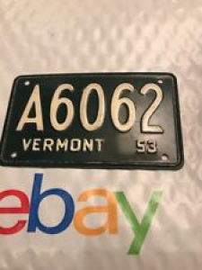 Vintage 1953 VERMONT A6062 Bicycle License Plate Wheaties Cereal Review