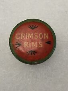 Antique 1890s 1900s Bicycle Stud Celluloid Button Pin Cycle CRIMSON RIMS Review