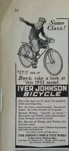 1933 Iver Johnson arms Cycle works 1933 model bicycle vintage ad Review