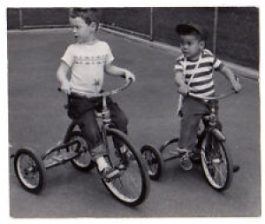 1950’s Trike TRICYCLE 2 Cute Boys BLUE JEANS Fun Expressions ORIGINAL PHOTOGRAPH Review