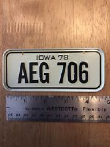 Iowa Bicycle License Plate 1978 Review
