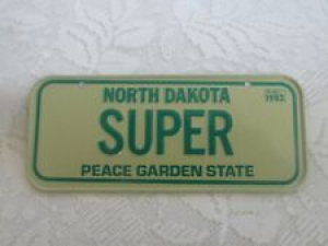 Vintage Bicycle License Plate 1982 North Dakota “Super” Cereal Prize Review