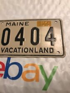 Vintage 1953 MAINE VACATIONLAND 0404 Bicycle License Plate Wheaties Cereal Review