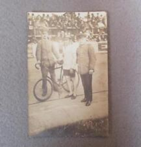 Vintage 1930s Bicycle Velodrome Track Racer Photograph Postcard Germany Stayer 2 Review