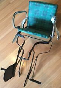 OLD VTG METAL CHILD BICYCLE SEAT ATTACHMENT ACCESSORY CHAIR TAIWAN PLAID VINYL Review