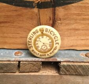 Antique 1890s / 1900s Bicycle Stud Celluloid Button Pin STERLING BICYCLE Review