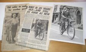 1960’s BICYCLE PRESS PHOTOGRAPH & NEWSPAPER CUTTINGS Interesting Story CYCLING Review