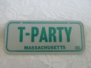 Vintage Bicycle License Plate 1982 Massachusetts “T-Party” Cereal Prize Review