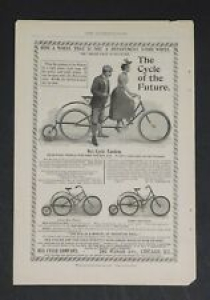 Antique 1898 Magazine Print Ad REX CYCLES Tandem w Third Wheel, GARFORD Saddles Review