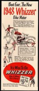 1948 WHIZZER Bike Motor – Bicycle – Transportation – Original Retro VINTAGE AD Review