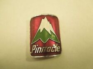 Vintage Pinnacle Bicycle Head Badge Emblem Painted Enamel Mountain Logo Review