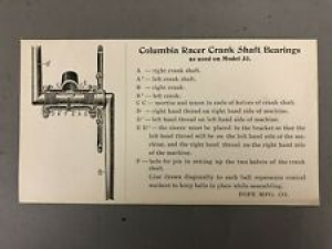 Late 19th Century Columbia Racer Crank Shaft Bearings Advertisement 3 1/2” X 6” Review