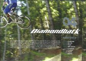 Bicycle Brochure – Diamondback – Freeride XC FS Trail Mtn Sport etal 2004 (BK23) Review