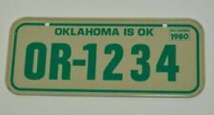 Nice Vintage 1980 Oklahoma is OK State Bicycle Metal License Plate Rare OR-1234 Review