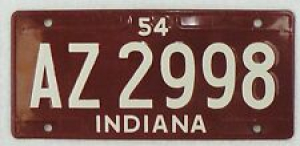 CEREAL PREMIUM MINIATURE BICYCLE LICENSE PLATE INDIANA 1954 Review
