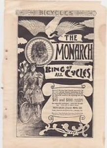 1890s VINTAGE MAGAZINE AD #B1-09 – MONARCH BICYCLES – KING OF CYCLES Review
