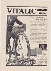 1890s/1900s VINTAGE MAGAZINE AD #B1-27 – VITALIC BICYCLE TIRES Review