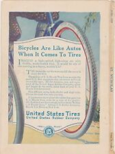 1890s/1900s VINTAGE MAGAZINE AD #B1-34 –  UNITED BICYCLE TIRES – LIKE AUTOS Review