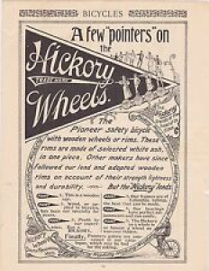 1890s VINTAGE MAGAZINE AD #B1-05 – HICKORY  BICYCLE WHEELS Review