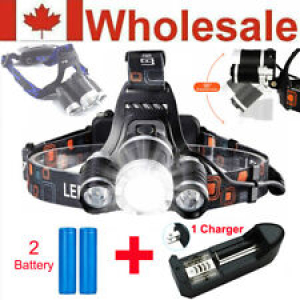 Bike 8000LM Led Headlamp Torch Head Flashlight Lamp + Battery + Charger! Review