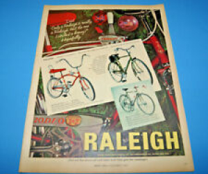 Vintage Print Ad 1967 Raleigh Bikes Bicycles 10 x 13 Rodeo Record Original Review