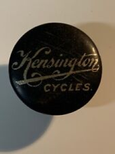 Vintage Antique Bicycle Bike KENSINGTON CYCLES Club Lapel Pin Blue Button  Review