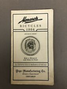 1904 Monarch Bicycles Advance Sheet Flyer Pamphlet 6 1/2″ x 3 1/2″ Review