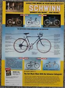 VINTAGE 1979 SCHWINN COLLEGIATE 10 SPEED BICYCLE ADVERTISEMENT  Review