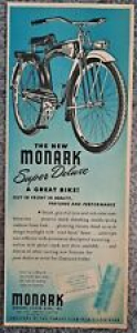 VINTAGE 1947 NEW MONARK SILVER KING SUPER DELUXE BICYCLE ADVERTISEMENT  Review
