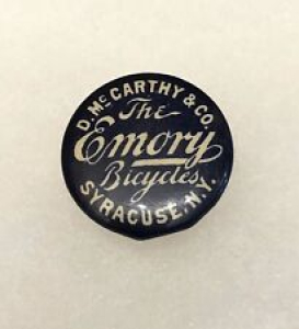 Antique 1890s 1900s Bicycle Stud Celluloid Button D.Mc. CARTHY EMORY Bicycles Review