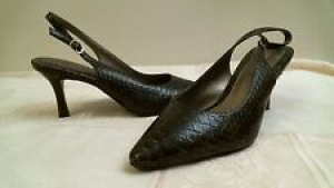 COBRIZI  heels BROWN CROC size 6 1/2 M sling back  Review