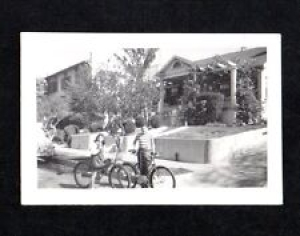 1960’s Boy & Girl pose w BICYCLES Nice House VINTAGE ORIGINAL PHOTOGRAPH Review