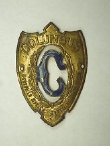 Vintage Columbus “C” Bicycle Head Badge Emblem Westfield Mfc. Co. Massachusetts Review