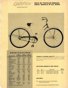 2 1960 SCHWINN SPITFIRE Bicycle Dealer Advertising Promo Flyers VINTAGE ORIGINAL Review