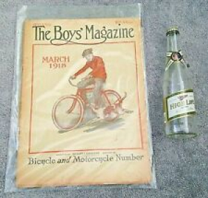The Boys’ Magazine  March 1918  Antique Bike Bicycle Motorcycle “Special”  RARE Review