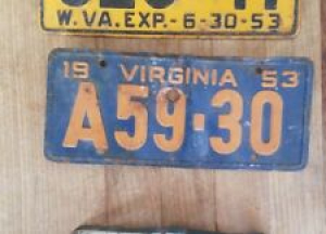 Vintage 1953 Virginia Bike Bicycle License Plate Mini Plate  Review