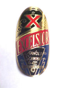 Excelsior Oval Bike Badge Headtube Emblem Acid Etched Brass  Review
