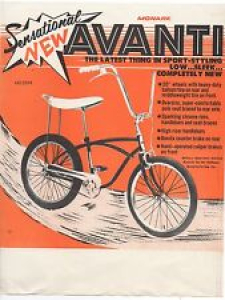 1960s Color Advertising flier for the New Monark Avanti Stingray Bicycle Review