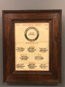 1906 Pope Manufacturing Bicycle Pedals Oak Framed Poster 18” X 14 1/2” Review