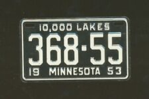 A33 – 1953 MINNESOTA 10,000 LAKES MINIATURE BICYCLE PEDAL CAR LICENSE PLATE  Review