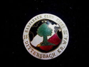 RADFAHRER CLUB EICHE 1897 German Bicycle Club ENAMELED PIN Dittersbach KR.WA. Review