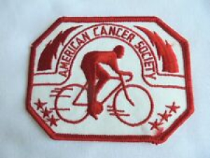 Vintage American Cancer Society Bike a Thon Bicycle Rider Iron On Patch Review