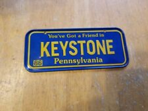 1986 Post Cereal Metal Bike License Plate State – Pennsylvania KEYSTONE Review