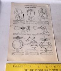 1902 Bicycle Catalog Page Illustration w Prices BELLS & HORNS Review