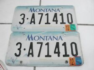2006/04 Montana License Plate Pair Big Sky Country Mancave collecitble Billings Review