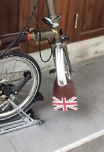 Brompton full grain leather front Mudflap with Union Jack: Brown edition. Review