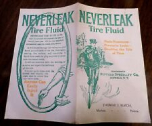 Vintage Ad Brochure Neverleak Tire Fluid for Bicycles Review