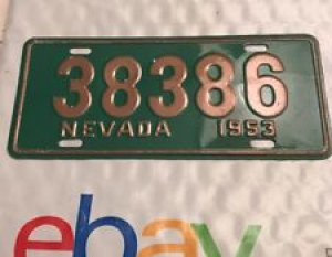 Vintage 1953 NEVADA 38386 Bicycle License Plate Wheaties Cereal Review